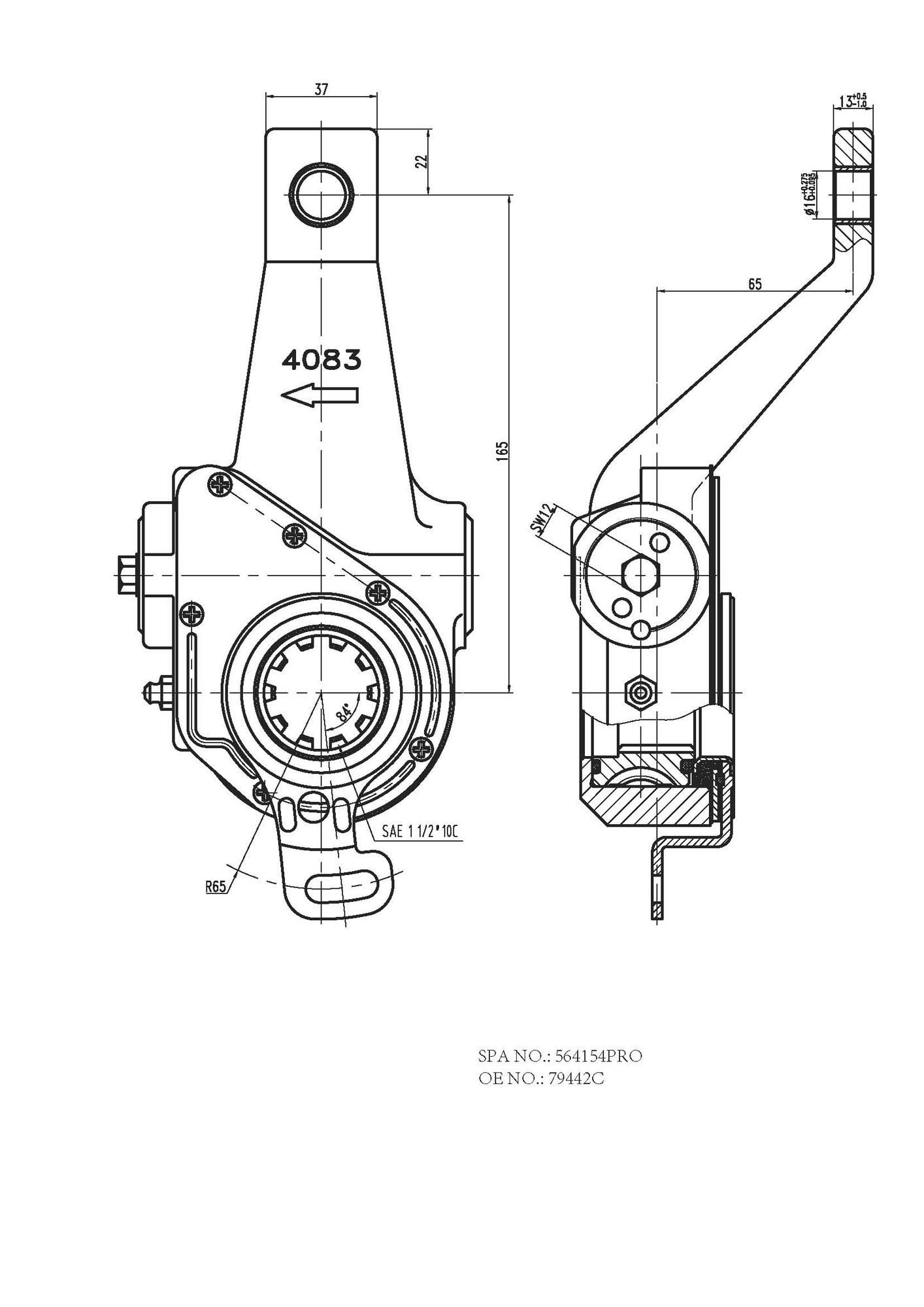 Reglaj parghie, sistem franare FO 4154 PRO FOMAR Friction